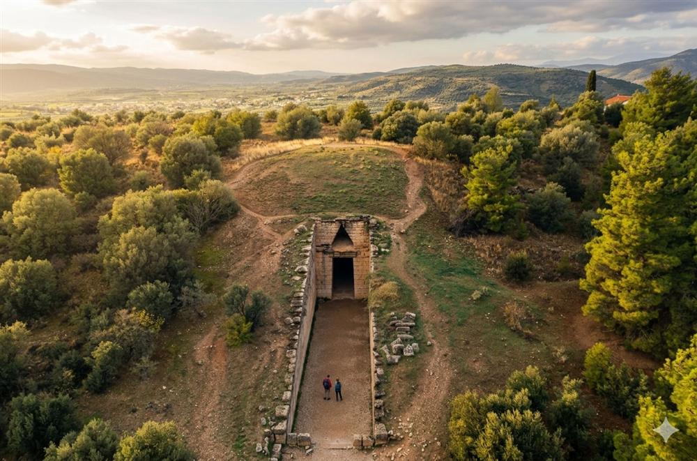 Treasury of Atreus (Tomb of Agamemnon) - Aerial View